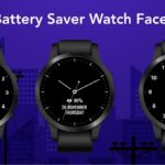 Battery Saver Watch Face showing minimalist analog design with battery percentage on Wear OS smartwatch