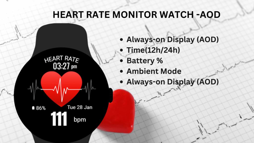 Samsung Galaxy Watch heart rate monitor screen with real-time pulse tracking